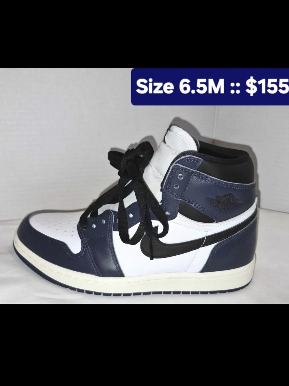 Men's Navy & White High-Top Sneakers by NIKE
